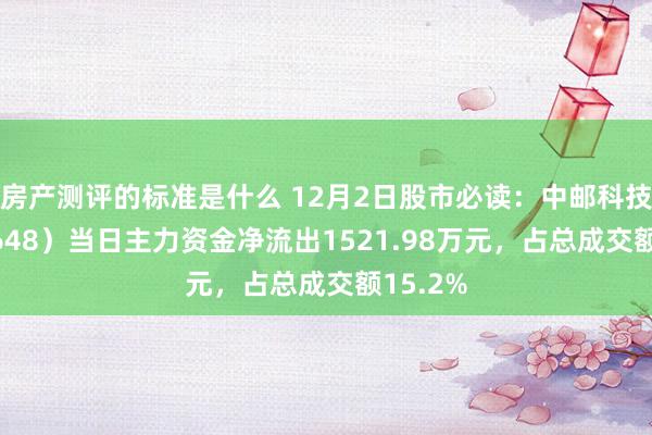 房产测评的标准是什么 12月2日股市必读：中邮科技（688648）当日主力资金净流出1521.98万元，占总成交额15.2%