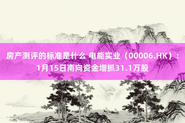 房产测评的标准是什么 电能实业（00006.HK）：1月15日南向资金增抓31.1万股