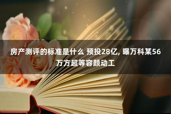 房产测评的标准是什么 预投28亿, 曝万科某56万方超等容颜动工